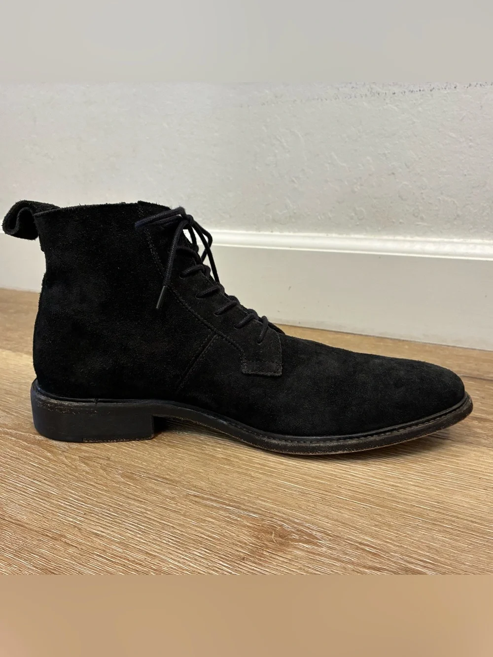 AllSaints Trent Chukka Boots Classic Design Crafted Black Suede Size 45